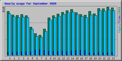 Hourly usage for September 2020