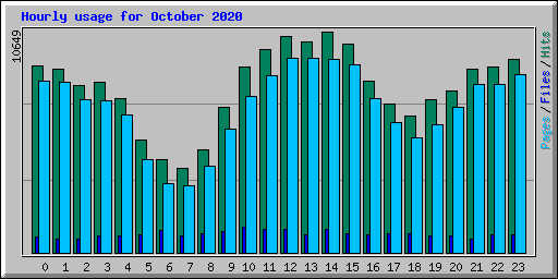 Hourly usage for October 2020