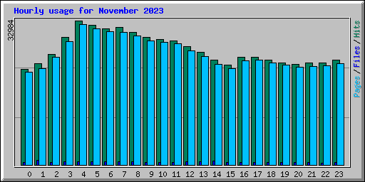 Hourly usage for November 2023