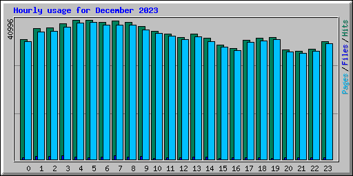 Hourly usage for December 2023