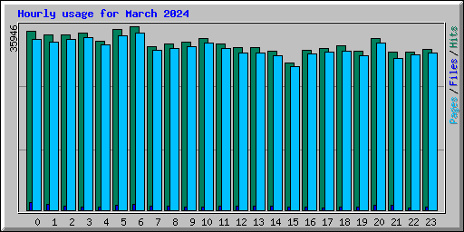 Hourly usage for March 2024