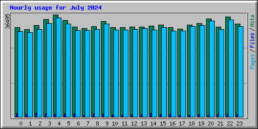 Hourly usage for July 2024