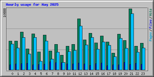 Hourly usage for May 2025