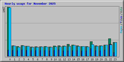 Hourly usage for November 2025